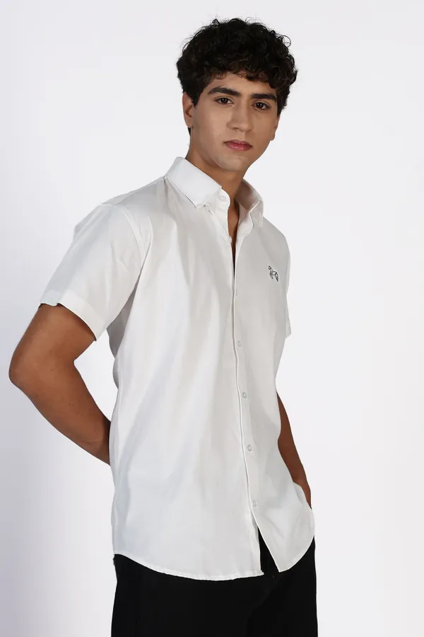 White_Pure_Oxford_100%_Pure_Cotton_Shirt_For_Men