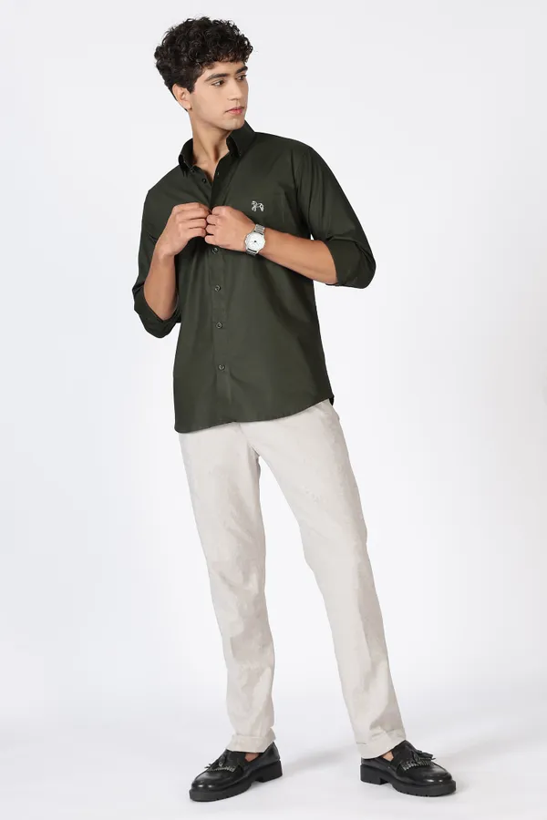 Dark_Green_Giza_100%_Pure_Cotton_Shirt_For_Men