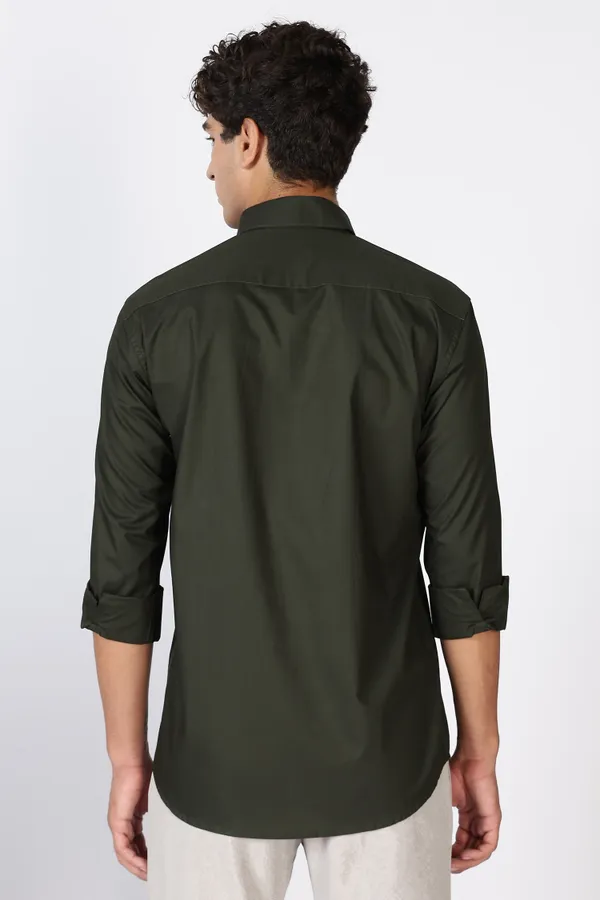Dark_Green_Giza_100%_Pure_Cotton_Shirt_For_Men