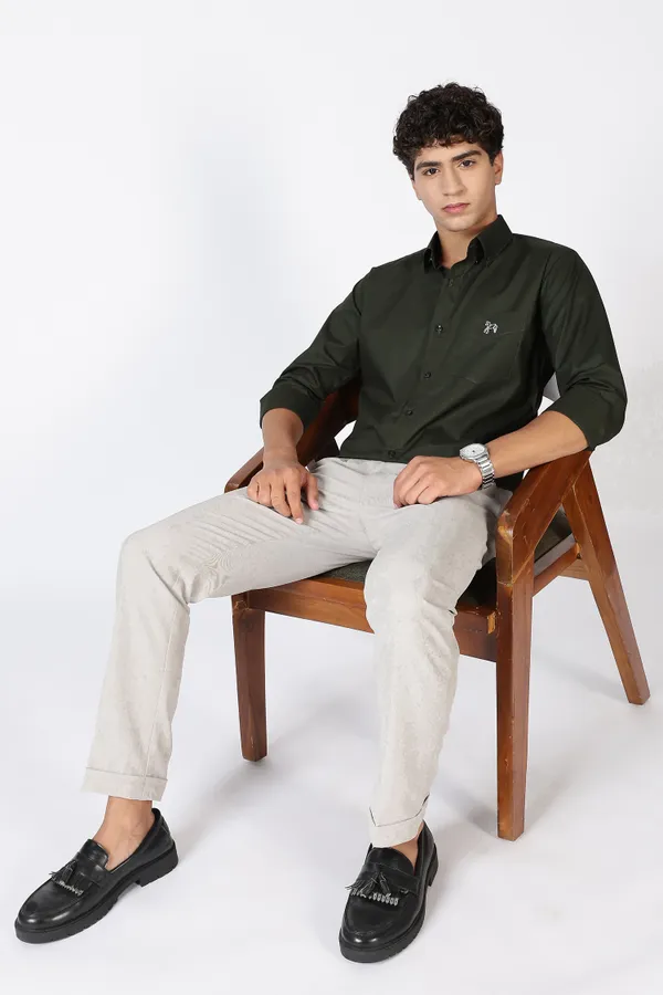 Dark_Green_Giza_100%_Pure_Cotton_Shirt_For_Men