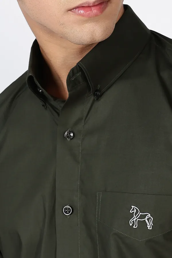 Dark_Green_Giza_100%_Pure_Cotton_Shirt_For_Men