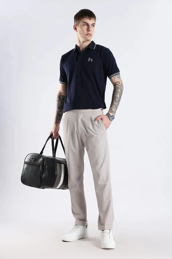 Navy_Blue_100%_Pure_Cotton_Spandex_Blend_Timeless_Polo_T-Shirt_For_Men