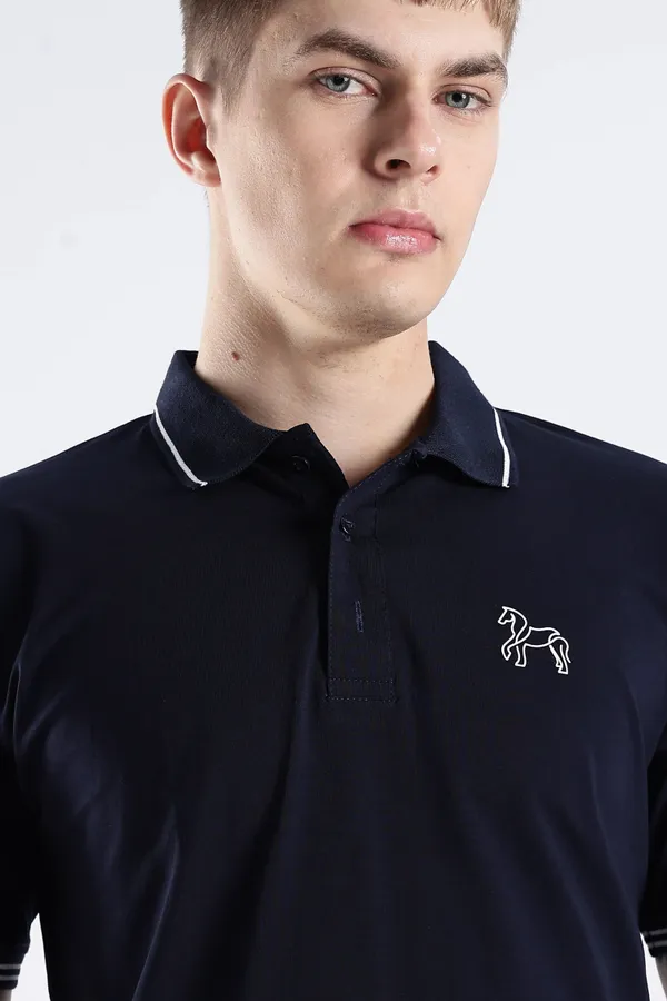 Navy_Blue_100%_Pure_Cotton_Spandex_Blend_Timeless_Polo_T-Shirt_For_Men