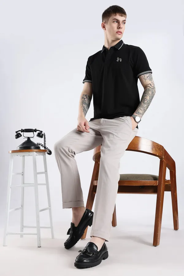 Black_100%_Pure_Cotton_Spandex_Blend_Timeless_Polo_T-Shirt_For_Men