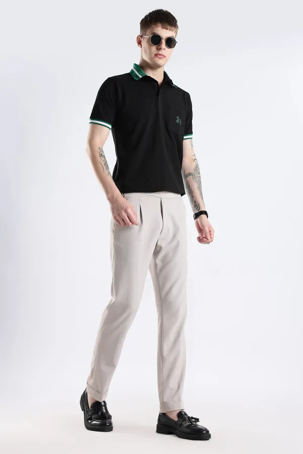 Emerald_100%_Pure_Cotton_Spandex_Blend_Stallion_Black_Polo_T-Shirt_For_Men