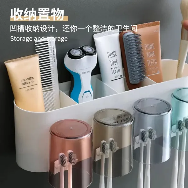 4_Cups_Toothbrush_Holder_With_Organiser