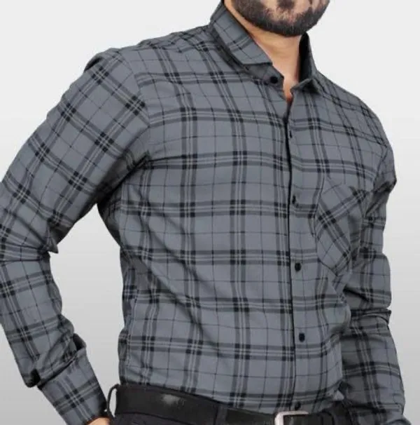 Grey_Checks_Stylish_Formal_Cotton_Shirts_For_Men