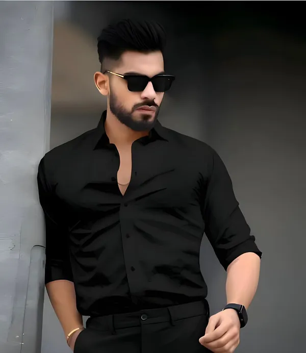 Black_Stylish_Premium_Cotton_Stylish_Shirts_For_Men