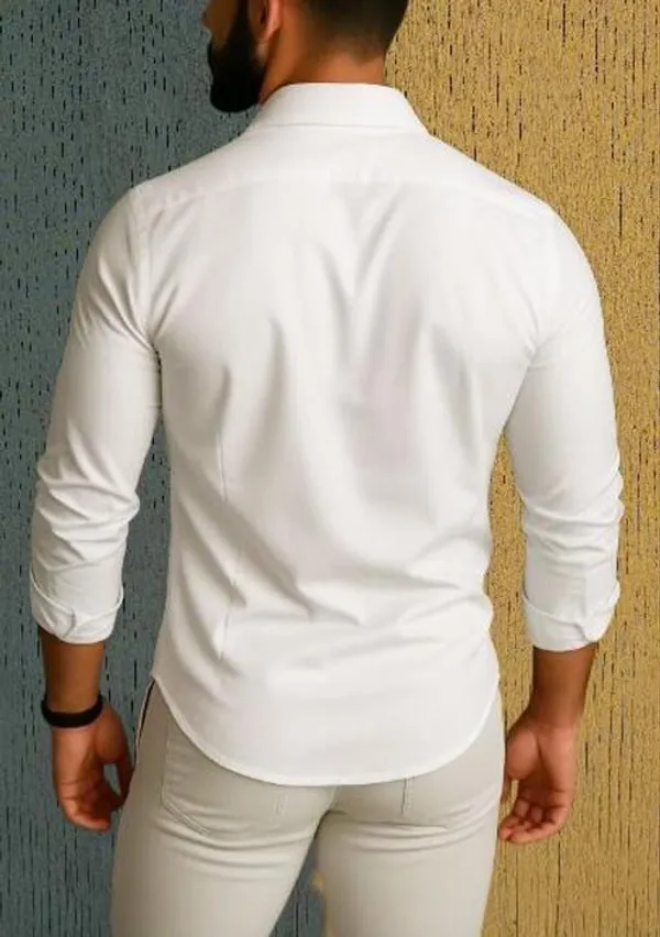 White_Stylish_Formal_Cotton_Shirts_For_Men
