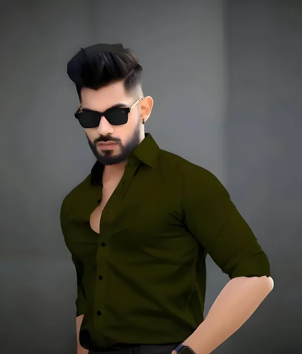 Military_Green_Stylish_Premium_Cotton_Stylish_Shirts_For_Men