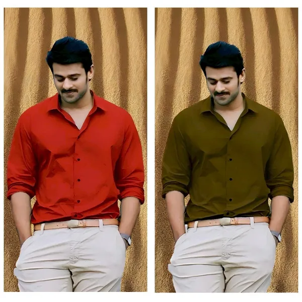 Olive_And_Red_Stylish_Formal_Cotton_Shirts_For_Men(Pack_Of_2)