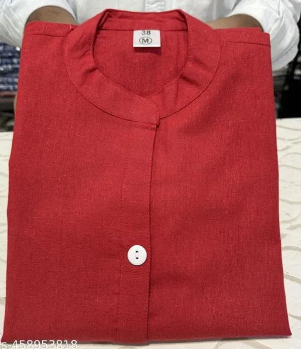 Red_Khadi_Cotton_Premium_Trending_Kurti_For_Women