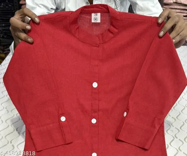Red_Khadi_Cotton_Premium_Trending_Kurti_For_Women