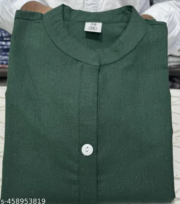 Green_Khadi_Cotton_Premium_Trending_Kurti_For_Women