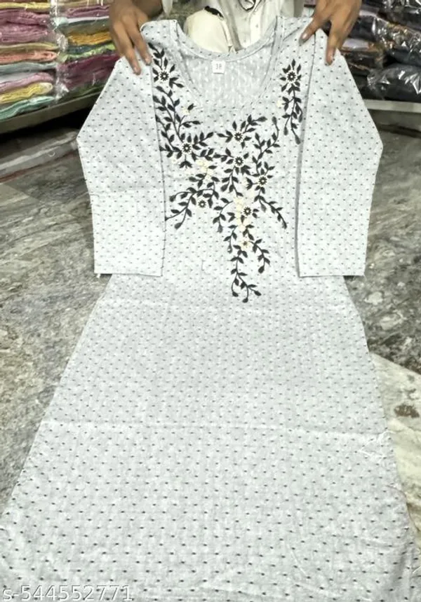 Grey_Khadi_Cotton_Premium_Trendy_Kurta_Set_For_Women