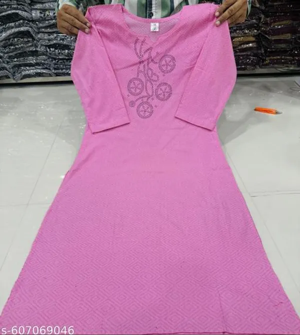 Pink_Khadi_Cotton_Premium_Trendy_Kurta_For_Women