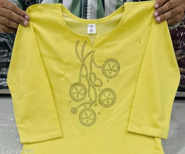 Yellow_Khadi_Cotton_Premium_Trendy_Kurta_For_Women