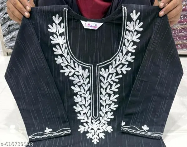Black_Khadi_Cotton_Premium_Trendy_Kurti_Palazzo_Set_For_Women