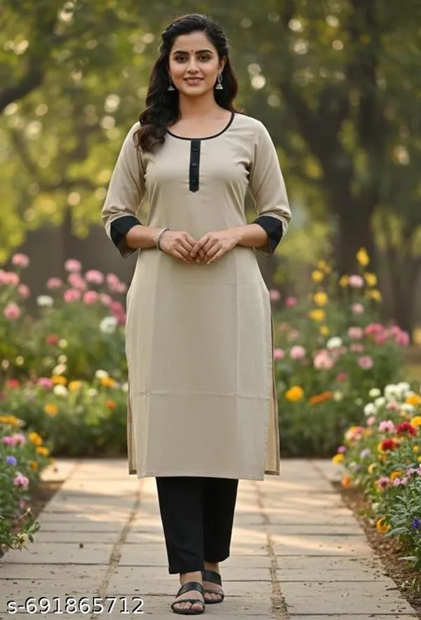 Grey_Khadi_Cotton_Premium_Trendy_Kurta_For_Women