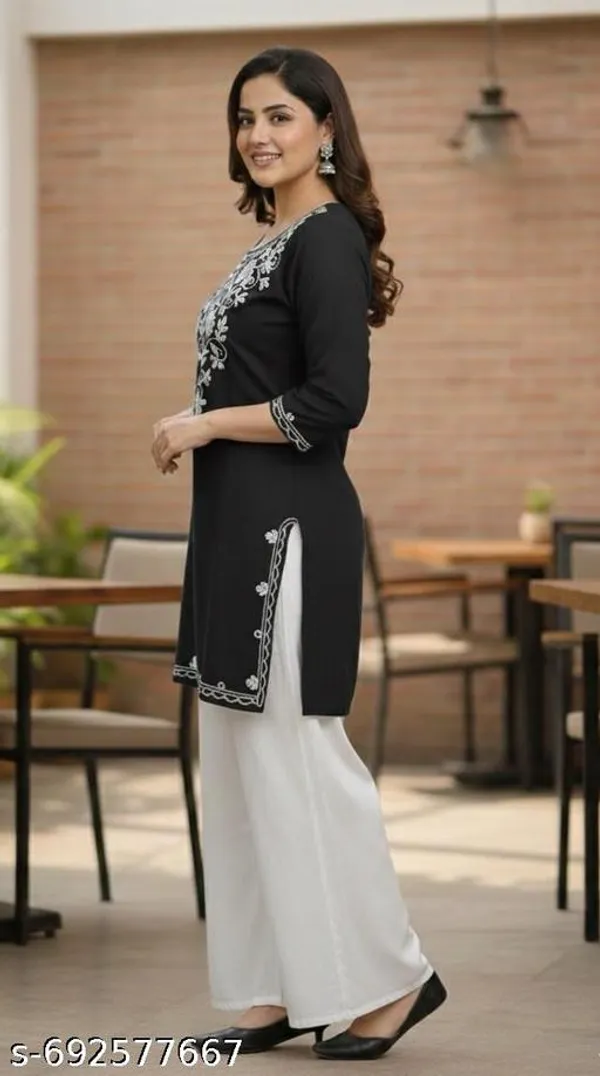 Black_Khadi_Cotton_Premium_Trendy_Kurta_Set_For_Women