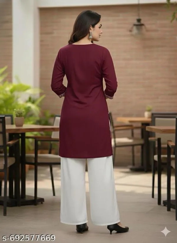 Maroon_Khadi_Cotton_Premium_Trendy_Kurta_Set_For_Women
