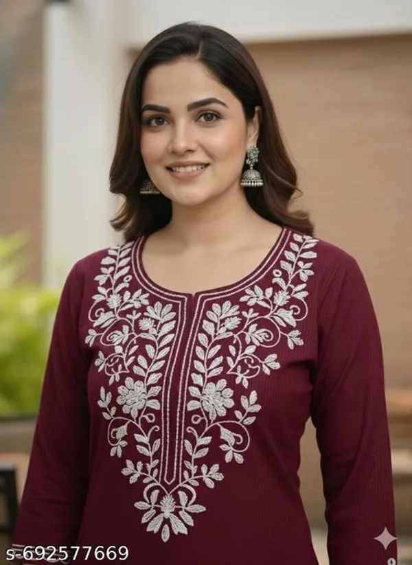 Maroon_Khadi_Cotton_Premium_Trendy_Kurta_Set_For_Women