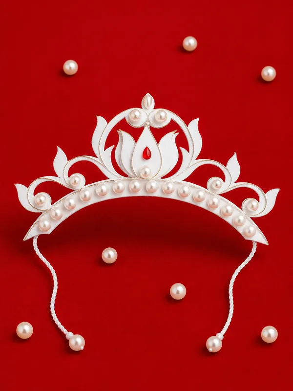 White_Shola_Lotus_Pearl_Bridal_Crown_Mukut_For_Women