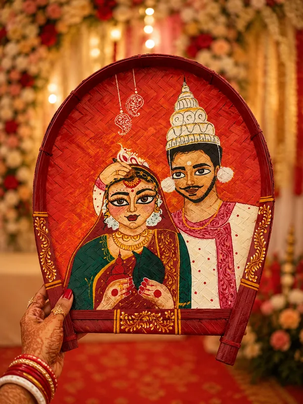 Multicolor_Bamboo_Floral_Chowki_Winnowing_Tray