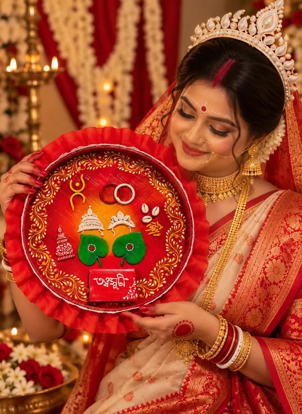 Multicolor_Bamboo_Floral_Bengali_Script_Winnowing_Tray