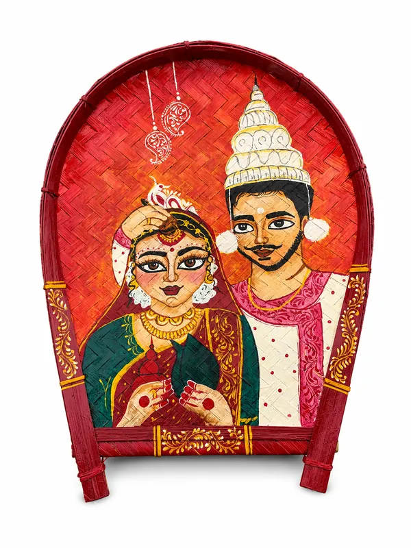 Multicolor_Bamboo_Floral_Chowki_Winnowing_Tray