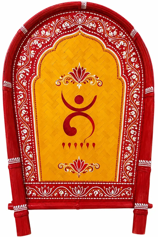 Zevastra_Multicolor_Bamboo_Floral_Arched_Festive_Winnowing_Tray