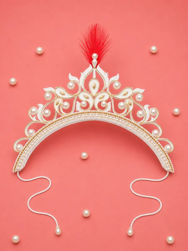 White_Shola_Pearl_Feather_Crown_Bridal_Mukut_For_Women