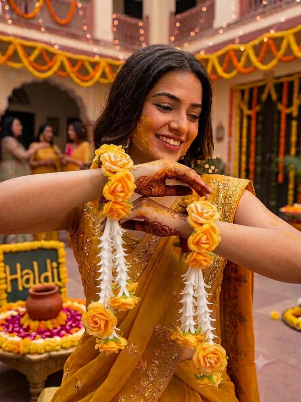 Yellow_Polyester_Haldi_Floral_Artificial_Flower_Bangles_For_Women
