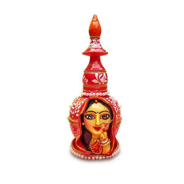 Zevastra_Multicolor_Bamboo_Clay_Woman_Figurine_Sindoor_Holder