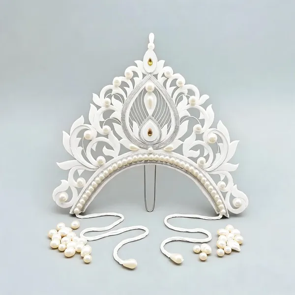 White_Shola_Floral_Paisley_Bridal_Tiara_Mukut_For_Women