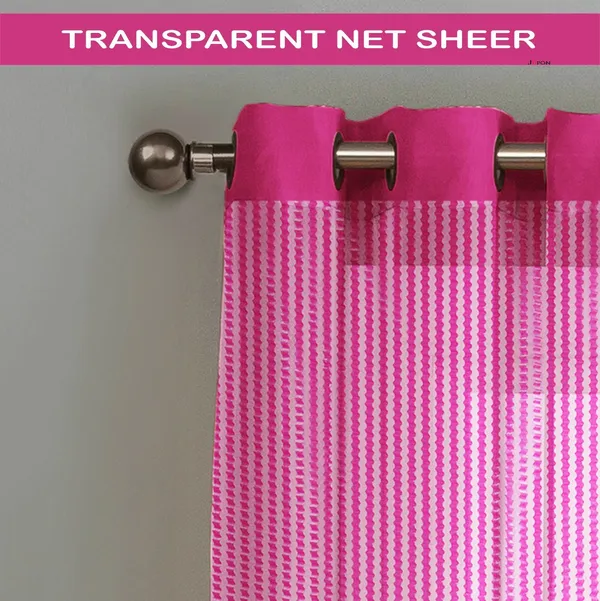 Pink_Premium_Glitter_Stripe_Sheer_Net_Curtain_With_Solid_Grommet_Set_Of_2