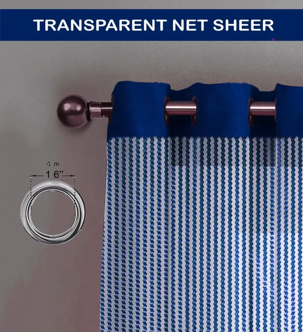 __Premium_Glitter_Stripe_Sheer_Net_Curtain_With_Solid_Grommet_Set_Of_2,_Blue