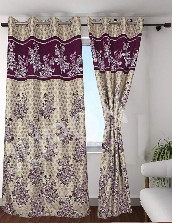 __Silver_Jacquard_Polyester_Designer_Curtain_Pack_Of_2_Piece,_Brown
