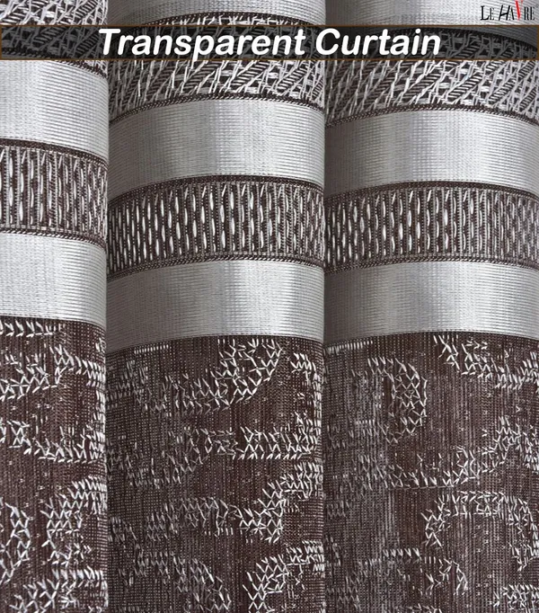 Multicolor_Silver_Stripes_Sheer_Net_Curtain_With_Solid_Steel_Grommet_48_Width_X_60_Inch_Length_Brown