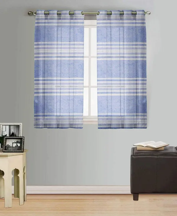 Blue_Silver_Stripes_Sheer_Net_Curtain_With_Solid_Steel_Grommet