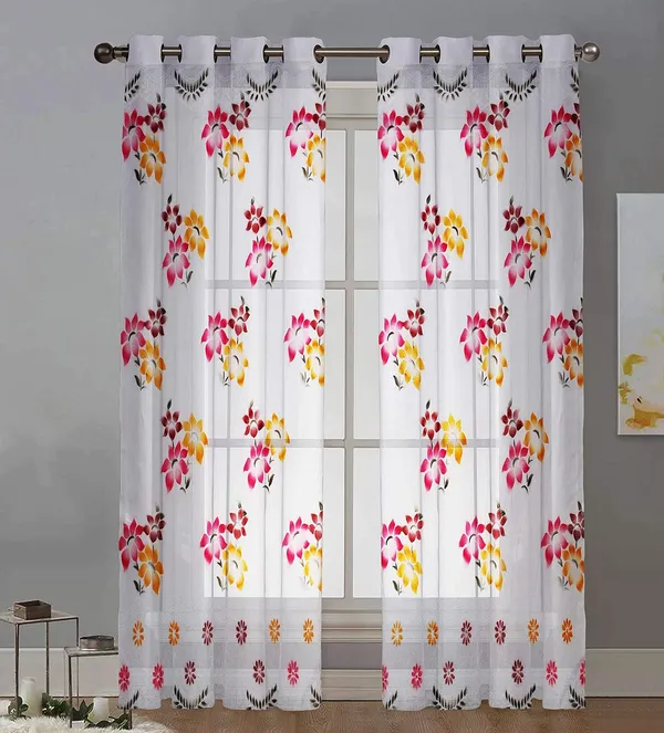 White_Net_Polyester_Living_Room_Curtain
