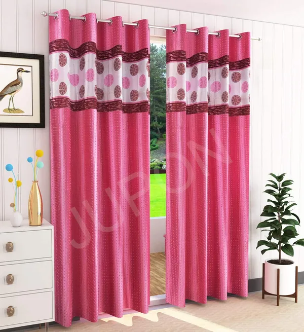 Pink_Curtain_Polyester_Sunlight_Reduce_Technology_Curtain_Panel