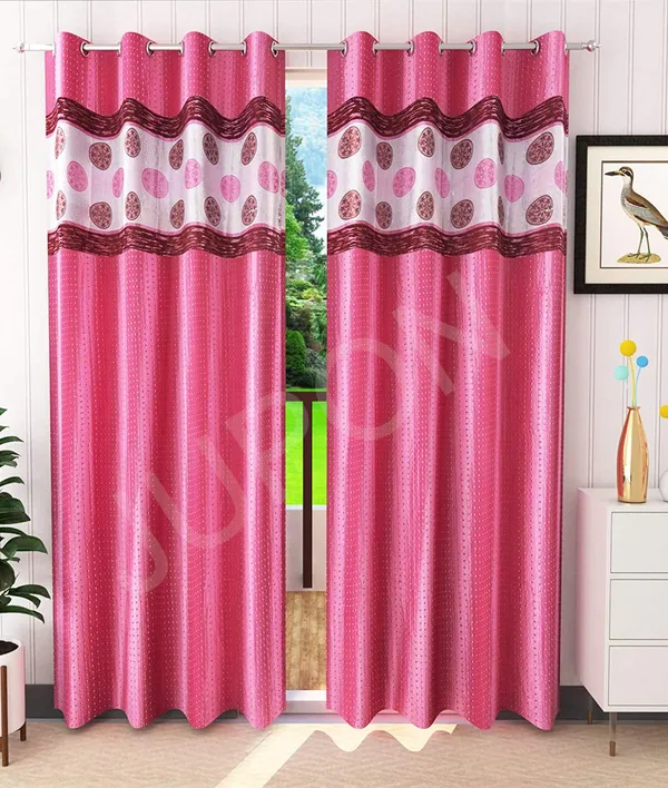 Pink_Curtain_Polyester_Sunlight_Reduce_Technology_Curtain_Panel