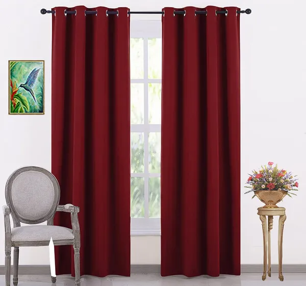 __Silk_Blackout_Curtain_With_3_Layers_Weaving_Technology_And_Solid_Grommet_Curtains_Pattern_Living_Room_Pack_Of_2_Piece,_Maroon