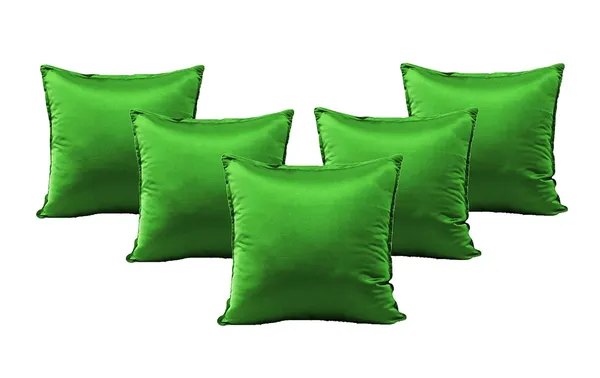Green_Premium_Silk_Cushion_Cover_With_Hidden_Chain_Pack_Of_5