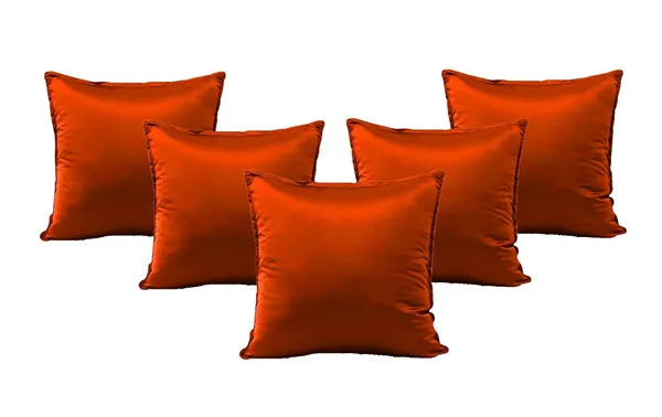 Rust_Premium_Silk_Cushion_Cover_With_Hidden_Chain_Pack_Of_5