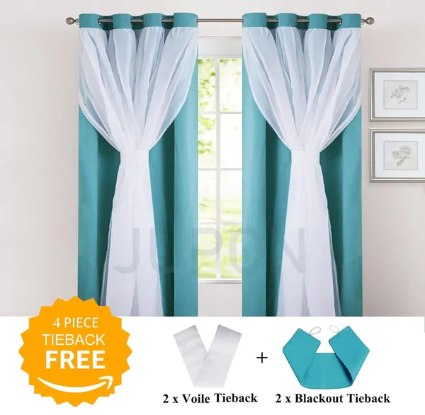 White_And_Sky_Blue_Mix_And_Match_Linen_Sheer_And_Blackout_Curtain_With_3_Layers_Weaving_And_Light_Block_Technology