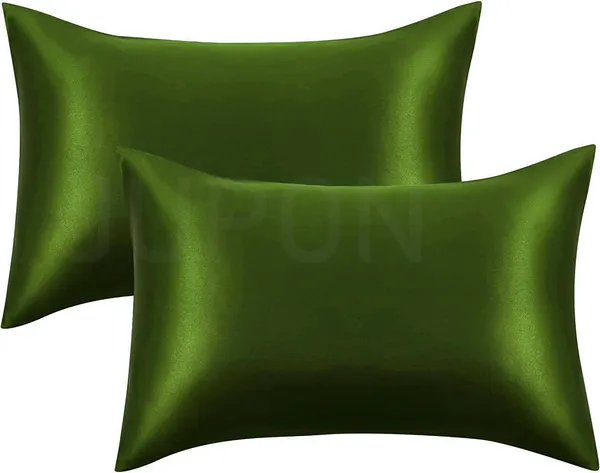 Olive_Standard_Silk_Pillow_Cover_Green_Silk_Pillowcases_For_Hair_And_Skin_Inches_Mulberry_Silk_With_Envelope_Closure_Set_Of_2