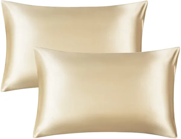 Beige_Standard_Silk_Pillow_Cover_Cases_For_Hair_And_Skin_Mulberry_Silk_With_Envelope_Closure_Set_Of_2