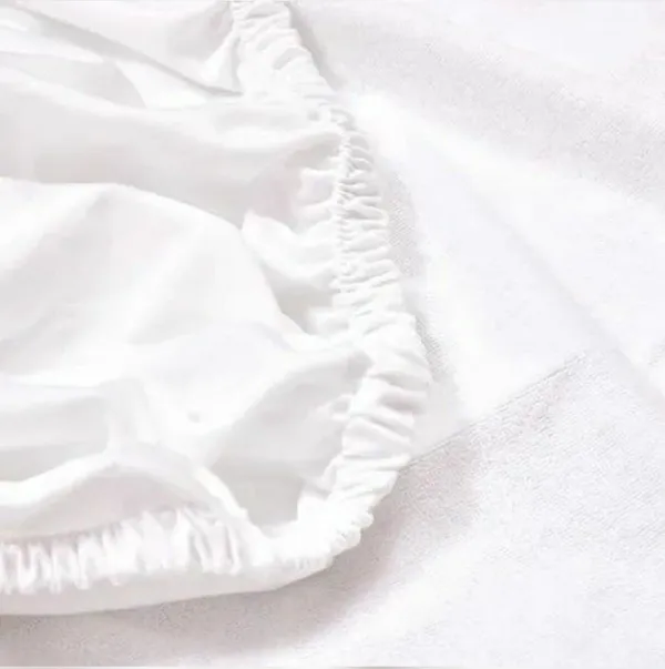 White_Bamboo_Cotton_Waterproof_Mattress_Cover_Protector